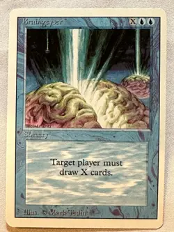 Braingeyser - 1994 Magic the Gathering MTG Revised - Near Mint - Free Shipping! - Image 1