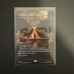 MTG Volcano of Rokus Island Borderless Regular Avatar The Last Airbender - Image 1