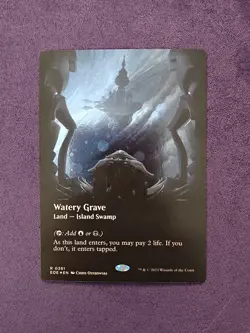 Watery Grave (Borderless) (Galaxy Foil) Edge of Eternities Foil MTG Magic NM - Image 1