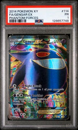 PSA 1 Gengar EX 114 Full Art 114/119 XY Phantom Forces Holo 2014 POKEMON Card - Image 1