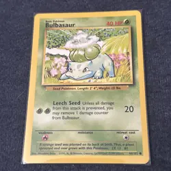 Pokemon TCG WoTC Bulbasaur 044/102 Base Set Vintage Near Mint NM - Image 1