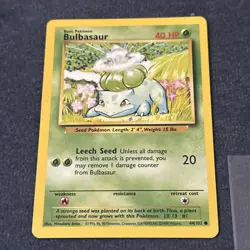Pokemon TCG WoTC Bulbasaur 044/102 Base Set Vintage Near Mint NM - Image 3
