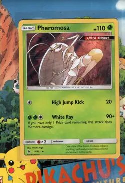 Pokemon TCG Pheromosa 11/131 S&M Forbidden Light Holo Rare LP - Image 1