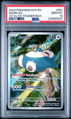2023 POKEMON SVP EN-SV BLACK STAR PROMO SNORLAX #051 151 ELITE TRAINER BOX - Image 1