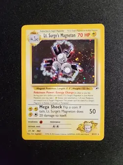 Pokemon TCG Lt. Surge's Magneton Gym Heroes 8/132 Holo Unlimited Holo Rare - Image 1