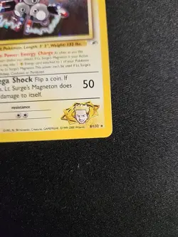 Pokemon TCG Lt. Surge's Magneton Gym Heroes 8/132 Holo Unlimited Holo Rare - Image 5