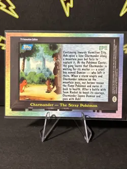2000 Topps Pokemon TV Animation Series 2 #EP11 Charmander - The Stray Pokemon EX - Image 3