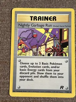Nightly Garbage Run Team Rocket Set 77/82 Pokemon TCG Trainer Unlimited Card - Image 1