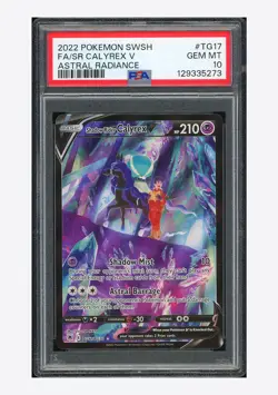 Pokemon PSA 10 Shadow Rider Calyrex V FA 2022 TG17/TG30 Astral Radiance English - Image 1