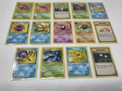 14 Fossil Pokemon Cards - LP to MP Condition - Vintage WOTC Lot - Image 1