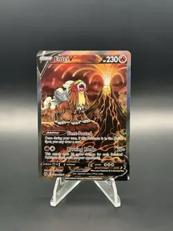 Entei V GG36/GG70 Crown Zenith Galarian Gallery Pokemon TCG (NM) - Image 1