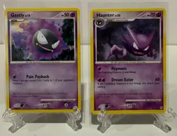 2007 Pokemon Gastly 82/130 & Haunter 50/130 Diamond and Pearl LP (See Desc) - Image 1