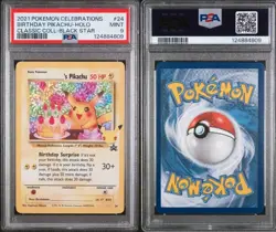 2021 POKEMON CELEBRATIONS CLASSIC COLL #24 BIRTHDAY PIKACHU-HOLO PSA 9 - Image 3