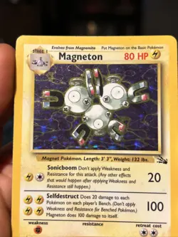 Magneton 11/62 Fossil Holo Pokemon 1999 Wizards - Image 4