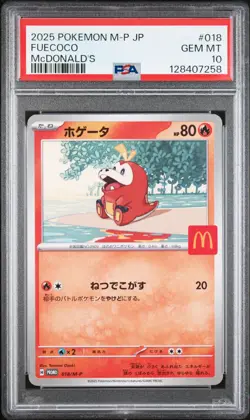 2025 POKEMON JPN M-P PROMO MCDONALD'S #018 FUECOCO PSA 10 - Image 1