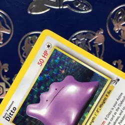 Pokemon 1999 Ditto 3/62 Fossil Holo 1st Edition MP - Image 3
