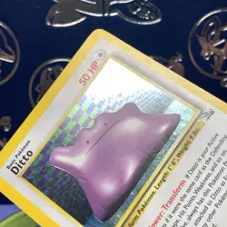 Pokemon 1999 Ditto 3/62 Fossil Holo 1st Edition MP - Image 4