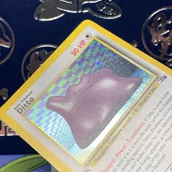 Pokemon 1999 Ditto 3/62 Fossil Holo 1st Edition MP - Image 5