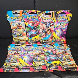 Pokemon TCG Mega Evolution 9 Pack Lot Sealed Sleeved Blister Booster Packs - Image 1