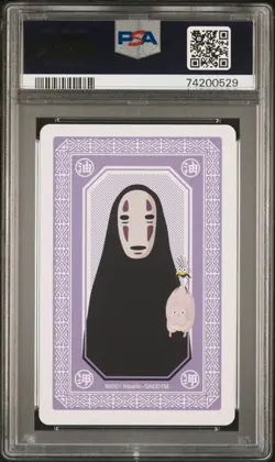 2014 Ensky Spirited Away Playing Cards Chihiro & No-Face 4 Of Clubs PSA 10 - Image 2
