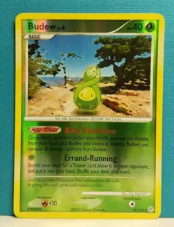 Budew 43/130 Reverse Holo Diamond & Pearl Pokemon 2007 card - Image 1