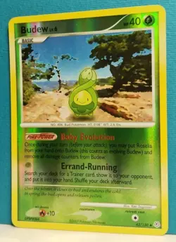 Budew 43/130 Reverse Holo Diamond & Pearl Pokemon 2007 card - Image 3