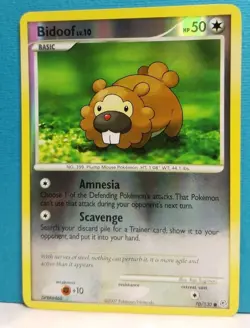 Bidoof 70/130 Reverse Holo Diamond & Pearl Pokemon 2007 card - Image 3