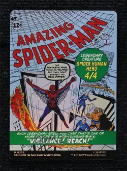 Borderless Peter Parker Amazing Spider-Man Foil Magic Marvel SPM #0232 - Image 2