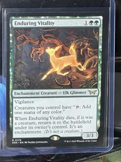 MTG Enduring Vitality RARE Duskmourn: House of Horror 0176 NM/Mint - Image 1