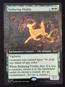 1x MTG Enduring Vitality (Extended Art) - Duskmourn: House of Horror (DSK) #381 - Image 1