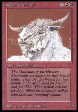 MTG English Hurloon Minotaur NM Normal Alpha - Image 1