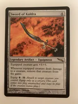 MTG NM Sword of Kaldra Mirrodin Free Shipping In The US with Tracking - Image 1