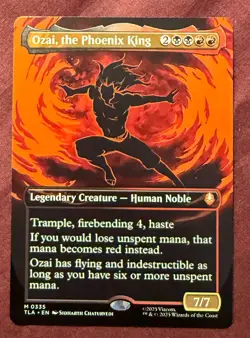 Magic the Gathering Avatar Airbender Ozai Phoenix King M0335 Borderless - Image 1