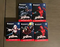 Magic The Gathering Spider-Man 5 Welcome Decks Black Green Red White NEW Sealed - Image 1