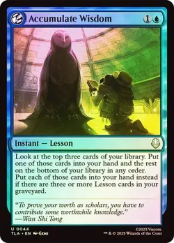 Accumulate Wisdom Foil Avatar: The Last Airbender NM MTG - Image 1