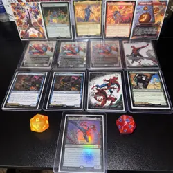 Magic Lot. SPIDER-MAN AND AVATAR PULLS. Gwenom & Momo Promos. Comes with 3 dice - Image 1