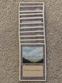 VTG 1995 Magic The Gathering Lot of 40 Lands From 4th Ed & 3rd Edition MTG - Image 2