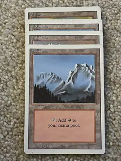 VTG 1995 Magic The Gathering Lot of 40 Lands From 4th Ed & 3rd Edition MTG - Image 5