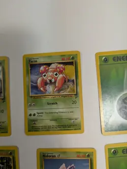 Vintage Pokemon Card Lot (10) - Base/Jungle/Unlimited - Weedle, Paras, Nidoran/ - Image 3
