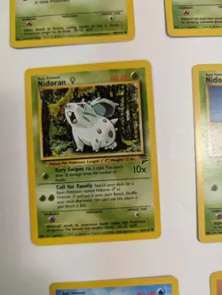 Vintage Pokemon Card Lot (10) - Base/Jungle/Unlimited - Weedle, Paras, Nidoran/ - Image 5