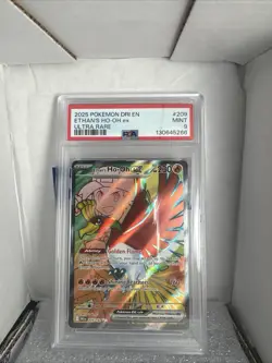 2025 POKEMON DRI EN-DESTINED RIVALS ULTRA RARE #209 ETHAN'S HO-OH EX PSA 9 - Image 1