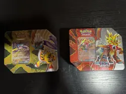 Pokemon Paradox Destinies Raging Bolt & Gouging Fire ex Tins (set of 2) - Image 2