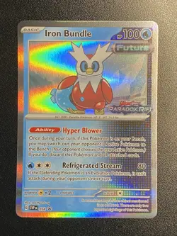 Iron Bundle 058 Pokemon TCG Scarlet & Violet Paradox Rift Promo STAMPED Holo NM - Image 1