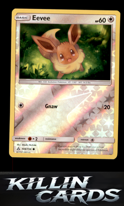 Reverse Holofoil Eevee (104) 104/156 Pokemon Common SM - Ultra Prism Card NM - Image 1