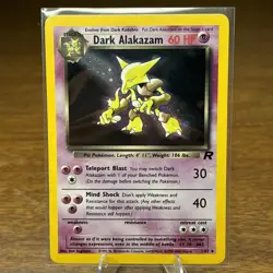 Pokemon TCG Dark Alakazam Holo Rare Card 1/82 Team Rocket - Image 1