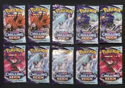 Pokemon Chilling Reign Booster Pack Lot (10 Packs) New/Sealed US Seller - Image 1