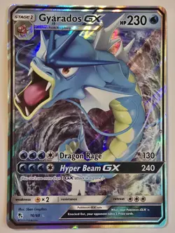 ULTRA RARE Gyarados GX 16/68 Pokemon Sun & Moon Hidden Fates Holo Foil - NM - Image 1