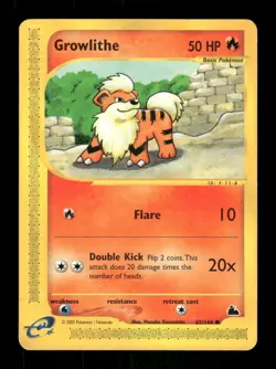 Pokemon Skyridge #062/144 Growlithe Common - Image 1
