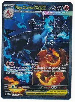 2025 POKEMON TCG PHANTASMAL FLAMES SIR MEGA CHARIZARD X EX #125 MINT PACK FRESH - Image 1