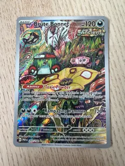 Pokemon TCG Brute Bonnet Illustration Rare Holo Card 207/182 Sv04: Paradox Rift - Image 1